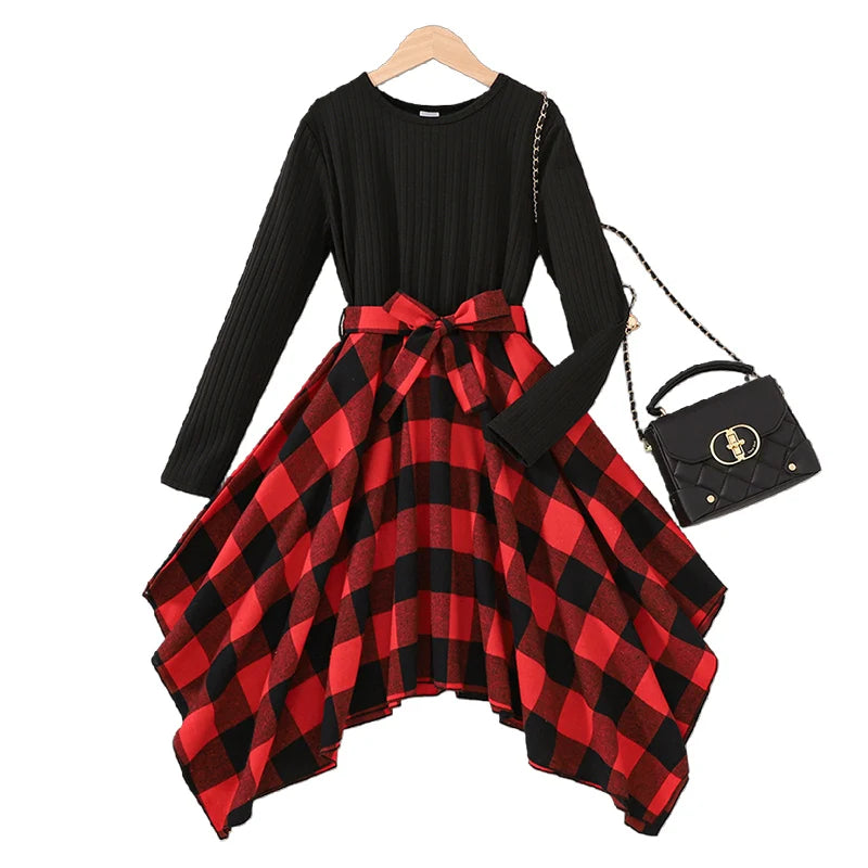 Autumn And Winter Women And Children, Casual Fashion Irregular Skirt Long Sleeved.