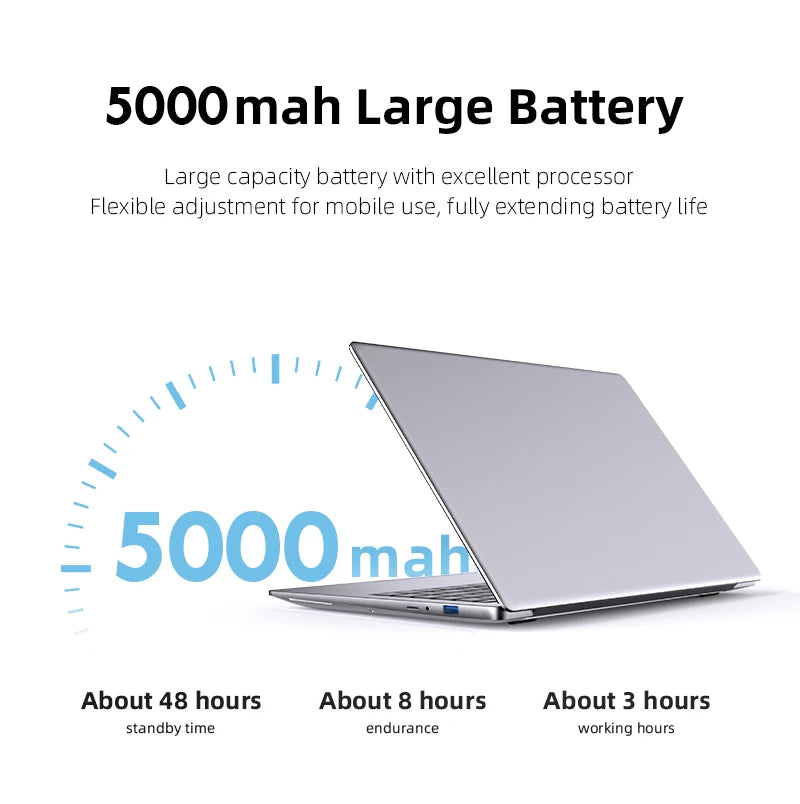 Laptop Computer Windows 11 Pro, Intel Atom A3950 2025 Notebook PC 12GB RAM, 512GB 1TB 2TB SSD ,1920*1080P Office Study Computer.