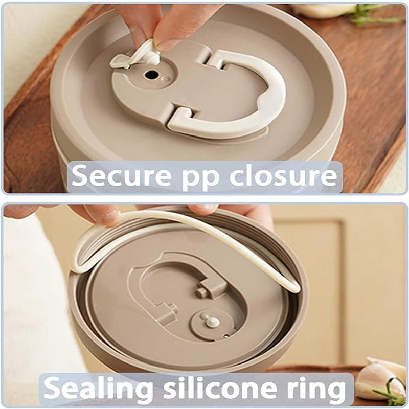 Portable Insulated Food Lunch Container Set, with Thermal Lunch Box, 3 Separate Stackable Lunch Containers.