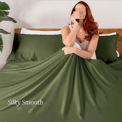 1pc Duvet Cover Natural Lyocell Fiber Solid Olive Green Breif Comforter Cover Home Bedding 200*230cm
