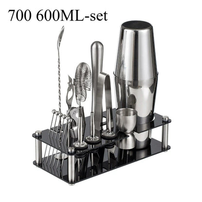 Professional Bar Tool Set, Stainless Steel Cocktail Shaker Set.