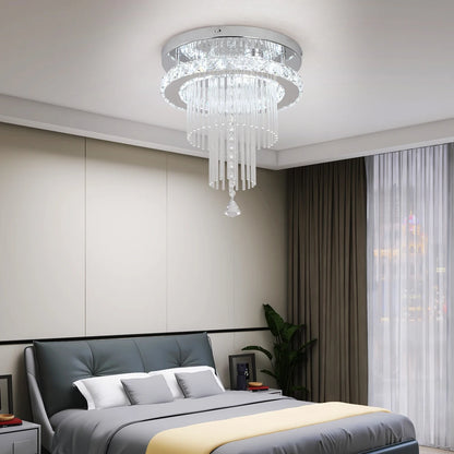 Drop Crystal Pendant Led Chandelier  Lamp
