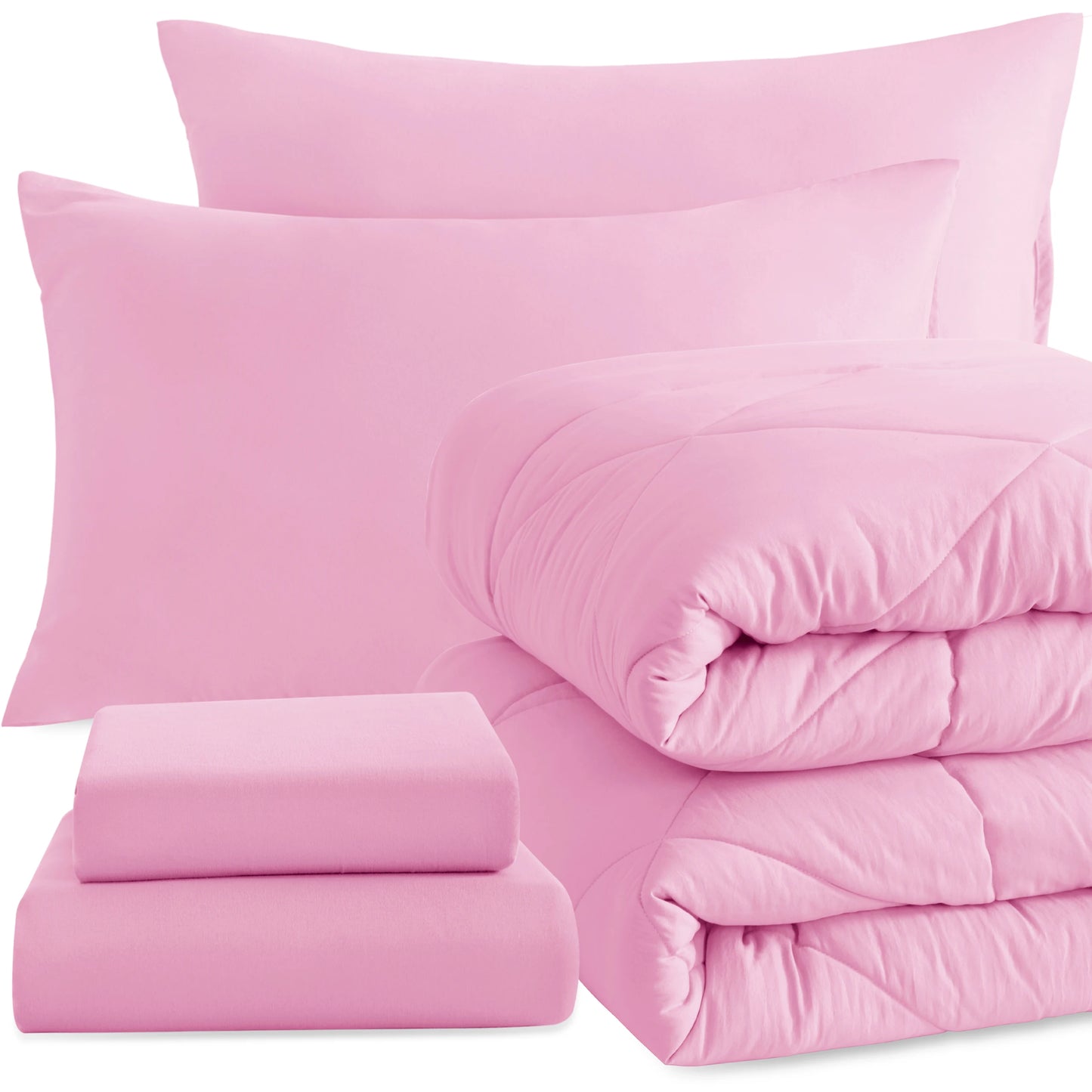Comforter Set Includes Fitted Sheet, Top Sheet and Pillowcases