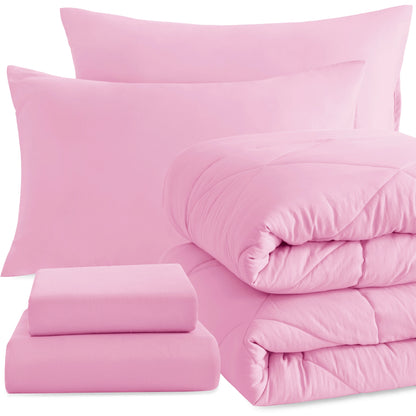 Comforter Set Includes Fitted Sheet, Top Sheet and Pillowcases