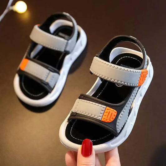 Children's Sandals, Summer New Style Imitation Leather, Soft Bottom Beach Sandals.
