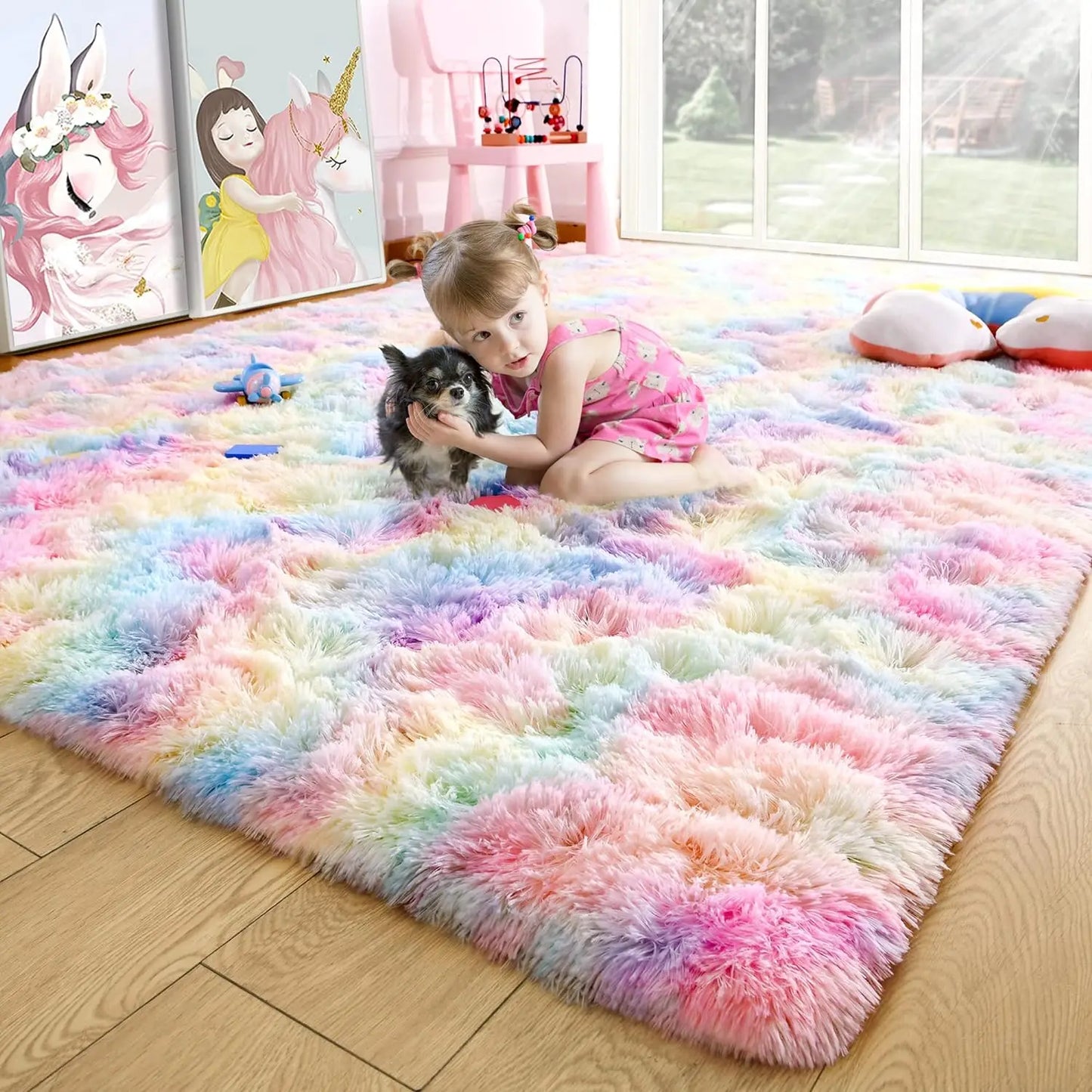 Fluffy    Area Rugs  Non Slip  for Hardwood Floors