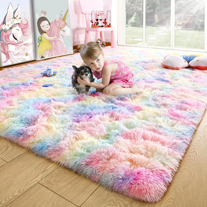 Fluffy    Area Rugs  Non Slip  for Hardwood Floors