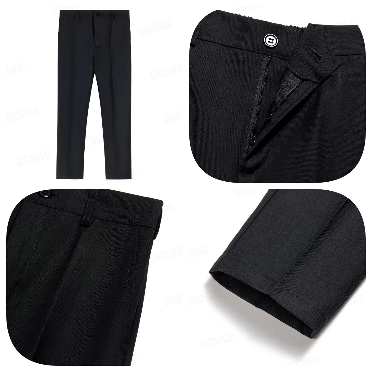 Velvet Collar Suit Set for Kids 3-14 Years, Three-Piece Boys, Toddler, Teens Suits.