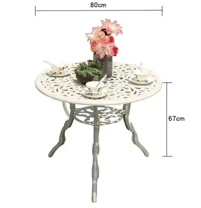 Outdoor Cast Aluminum Tables and Chairs Set, Courtyard, Garden ,Terrace Combination
