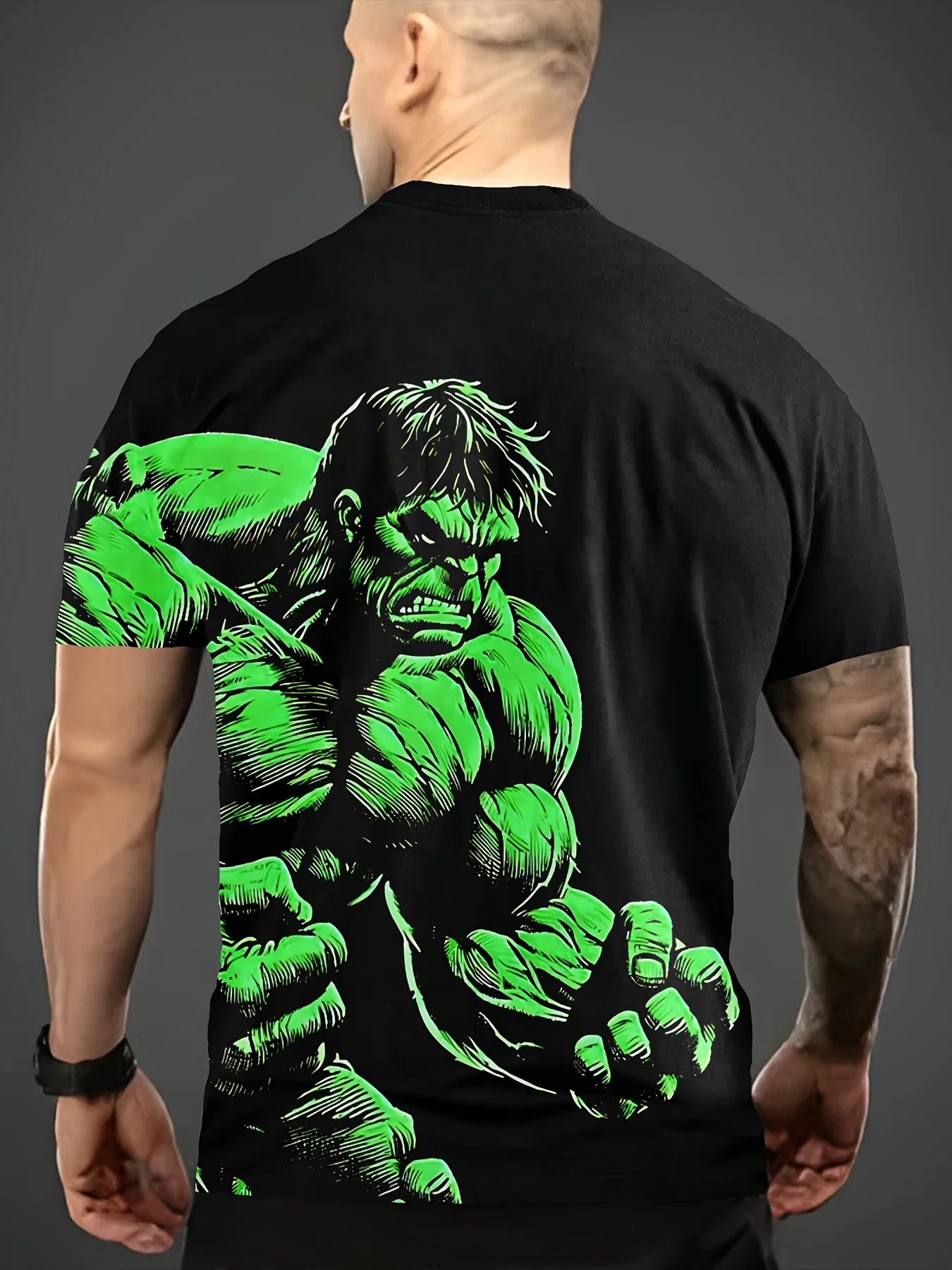 Marvel Hulk Graphic Men T-Shirt 3D Print Superhero T shirt.