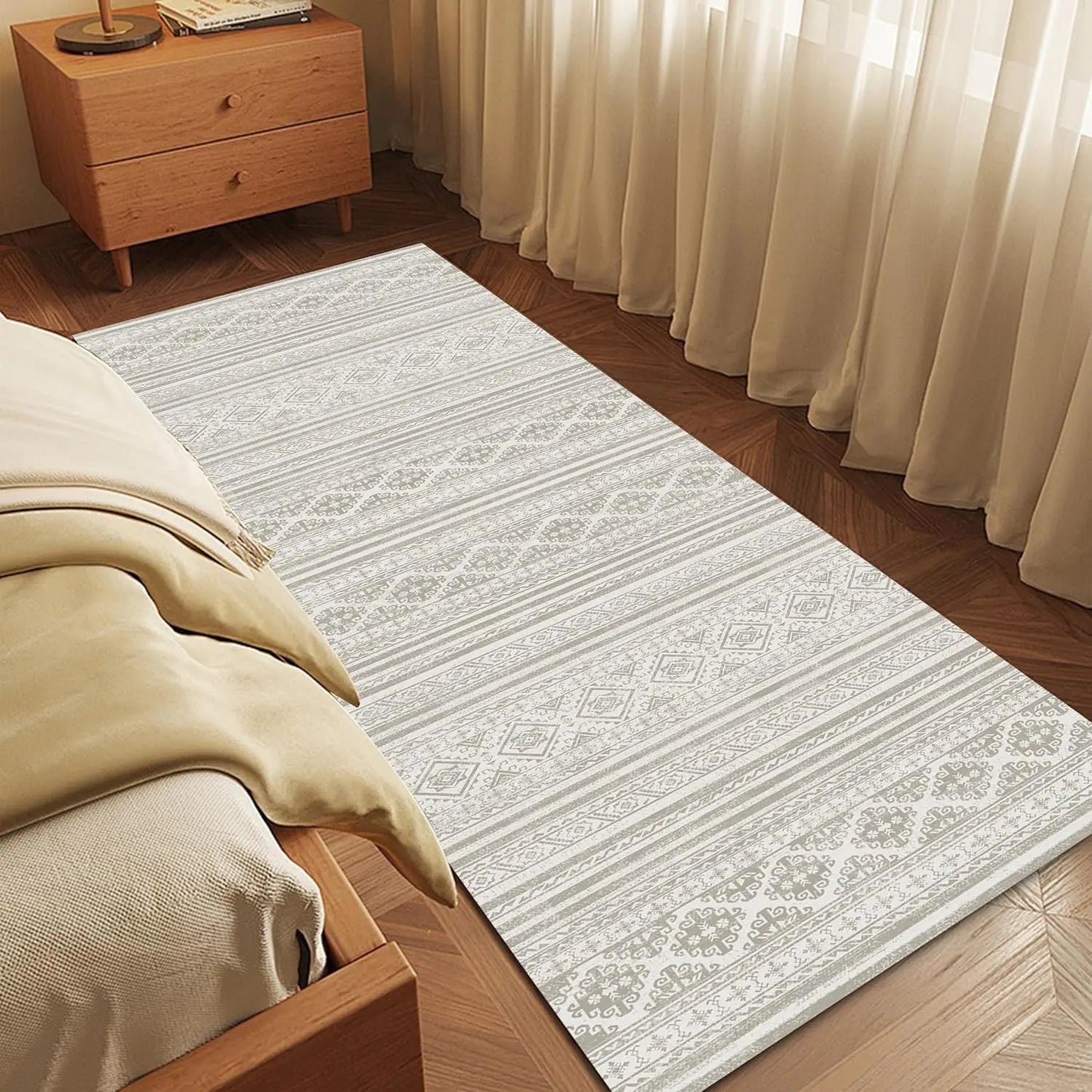 Stain & Water Resistant Non-Slip Rug for Living Room, Bedroom, Nursery