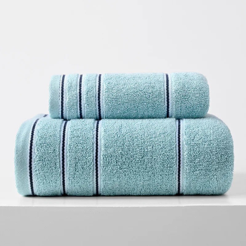 2PCS Luxurious Cotton Towel Set, Ultra Soft Highly Absorbent , for Home Bathroom 100% Cotton.