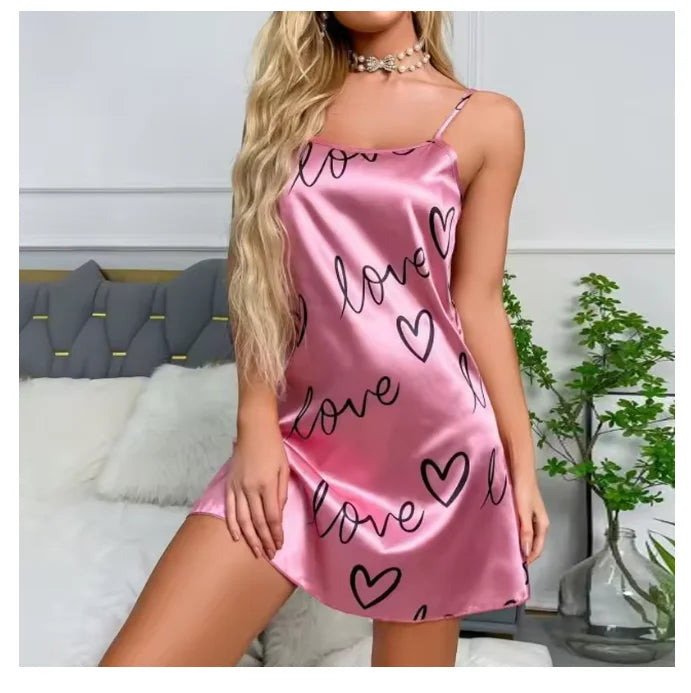 Women Nightwear Clothes Sexy Black Nightdress For Woman