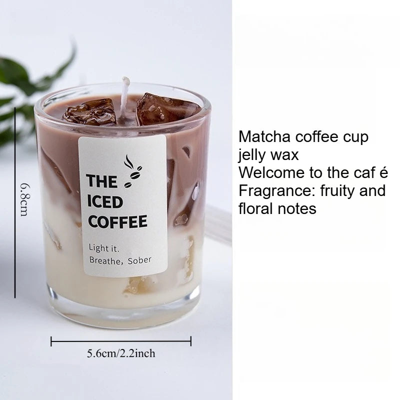 Jelly Wax Coffee Cup Aromatherapy Smoke Free Candles, Romantic Atmosphere Fragrance.