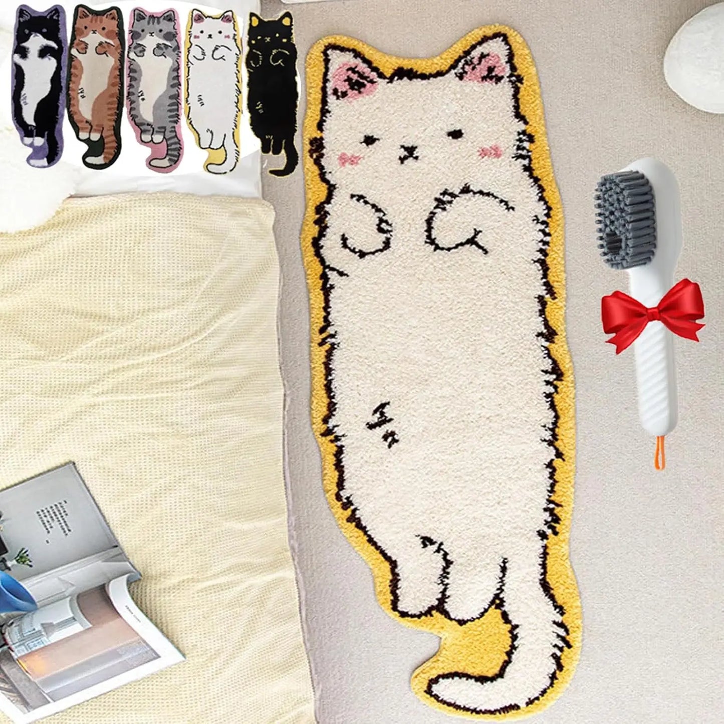 VIKAMA Cartoon Cat Patterned Carpet Home Decor Non-Slip And Dirt-Proof.