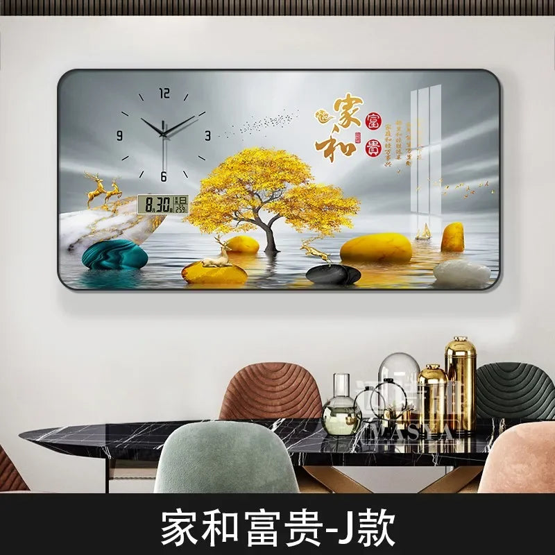 Digital Luxury Large Wall Clock, silent Timepiece,  Living Room Decorations!!