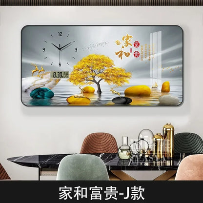 Digital Luxury Large Wall Clock, silent Timepiece,  Living Room Decorations!!