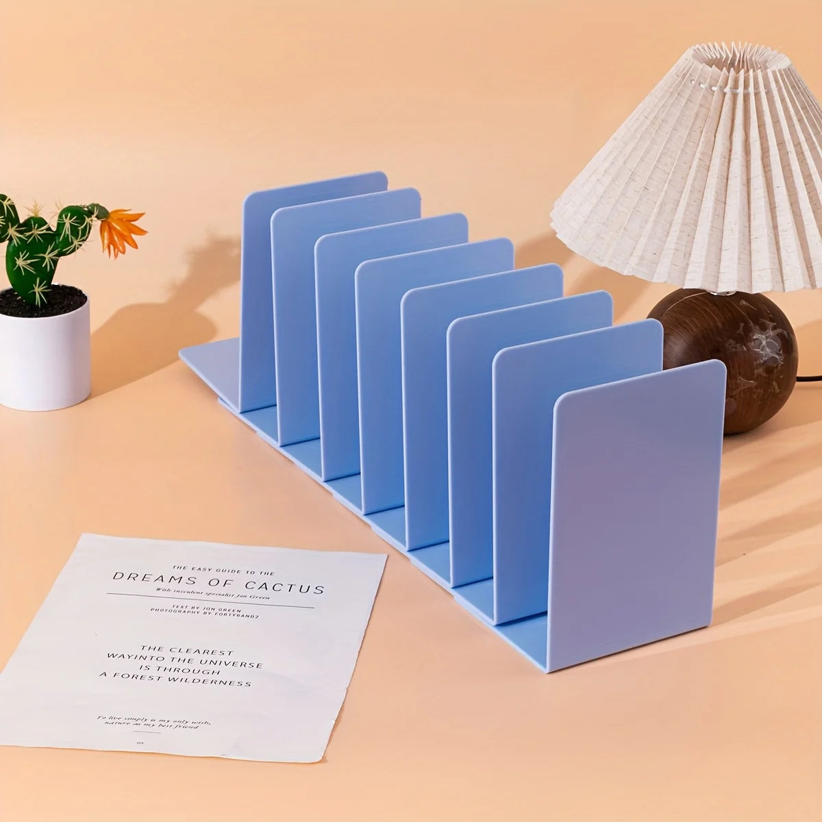 Bookshelf Divider with Desktop Book Holder