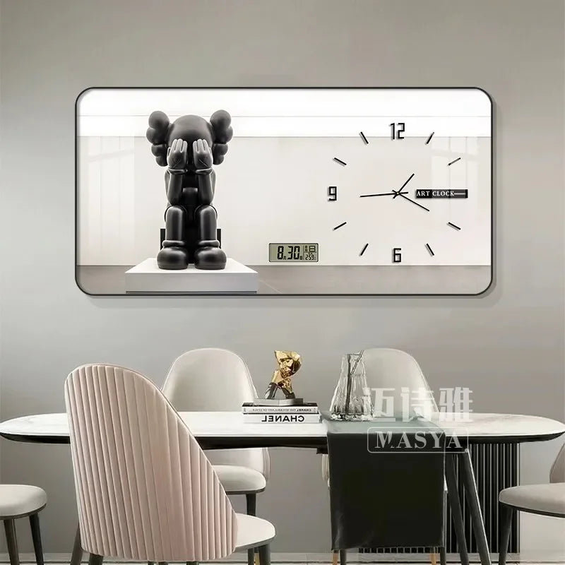 Digital Luxury Large Wall Clock, silent Timepiece,  Living Room Decorations!!