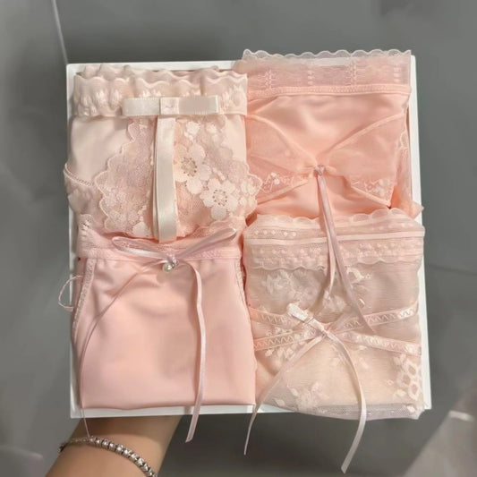 Women Lace Panties Cute Knicker Briefs, Bow, Criss Cross Lace, See Through Knickers.