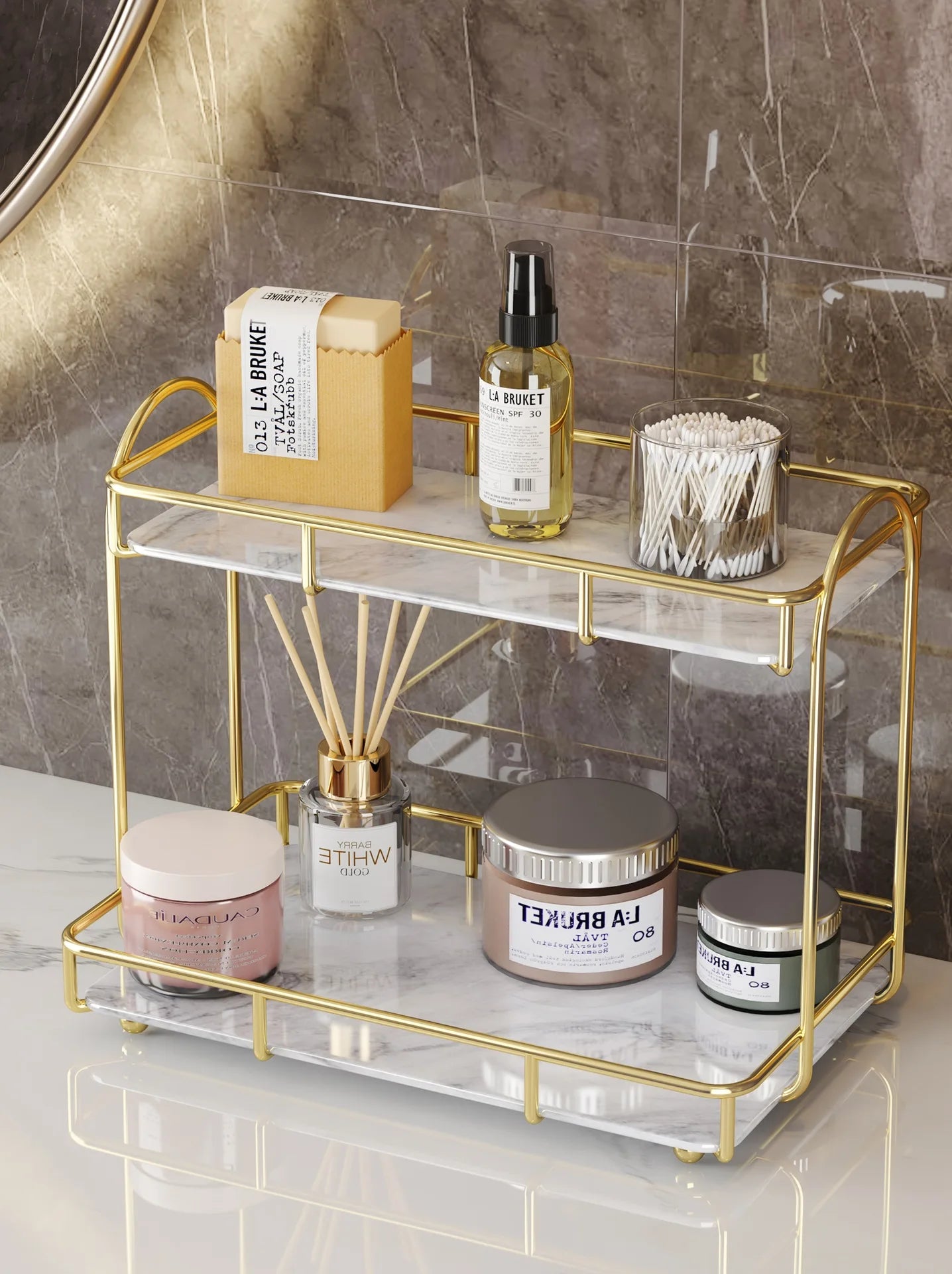 Bathroom toilet wall hanging luxury desktop storage