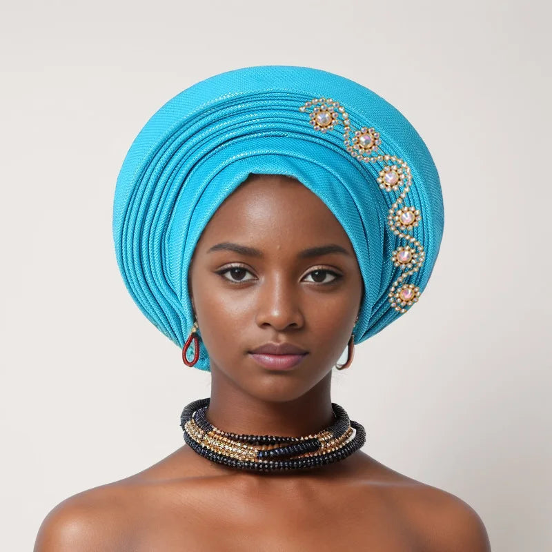African Head tie Turbans for Women Muslim Headwear.