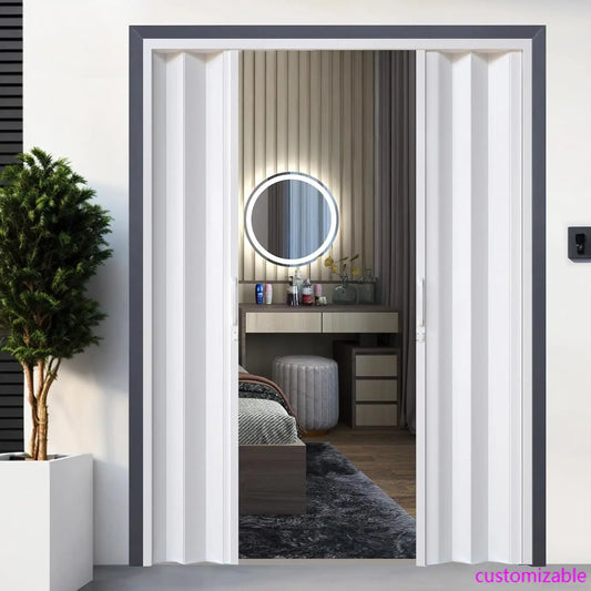 2025NEW Accordion Door 60x80, PVC Folding Door, Handle, Mounting Hardware.