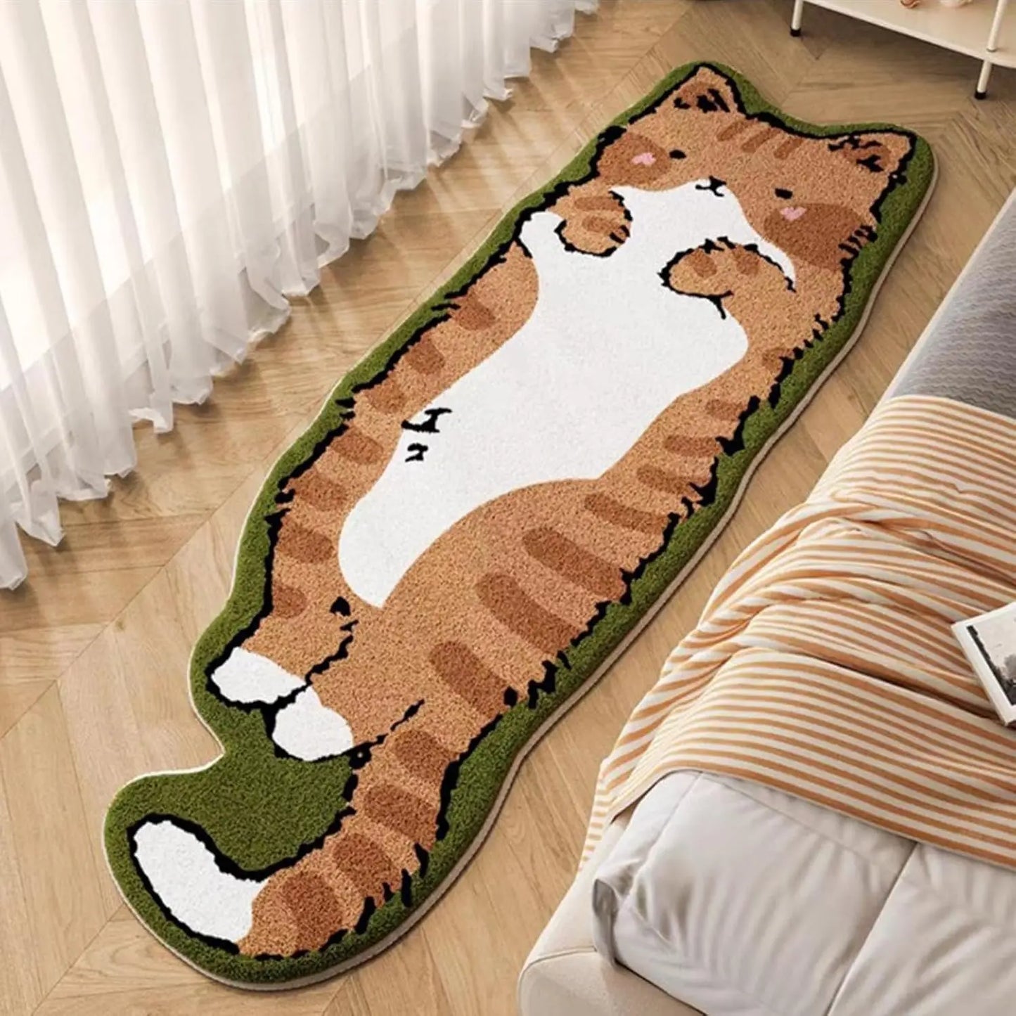 VIKAMA Cartoon Cat Patterned Carpet Home Decor Non-Slip And Dirt-Proof.