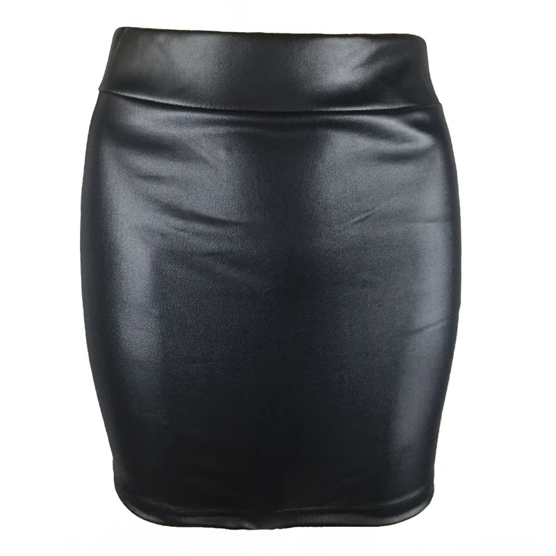 Women Mini Skirt, Solid Color High Waist Slim Fit.