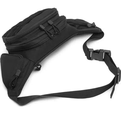 Men Nylon Shoulder Hiking Mobile Phone Bag. Multi-function Waist Pack High-capacity  Bag.
