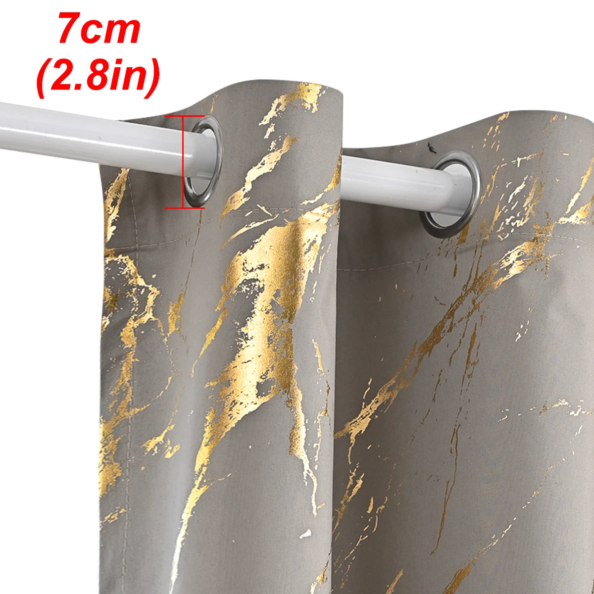 1pc/2pcs Wave and Marble 100% Blackout Curtains, Hot Stamping and Silver Curtains.