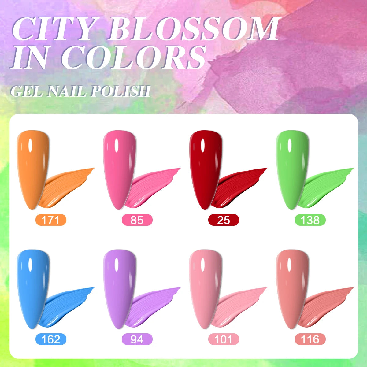 12-pack Solid Color Gel Nail Polish Set, New Autumn/Winter Collection, featuring minimalist classic colors, high-saturation.