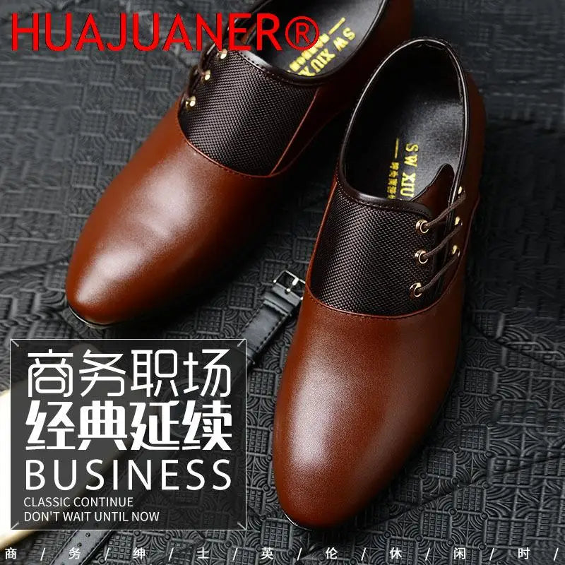 2025 Classic Men Dress Shoes, Round Toe Cow Leather Business, Casual Shoes Oxford Formal Big Size 38-48.