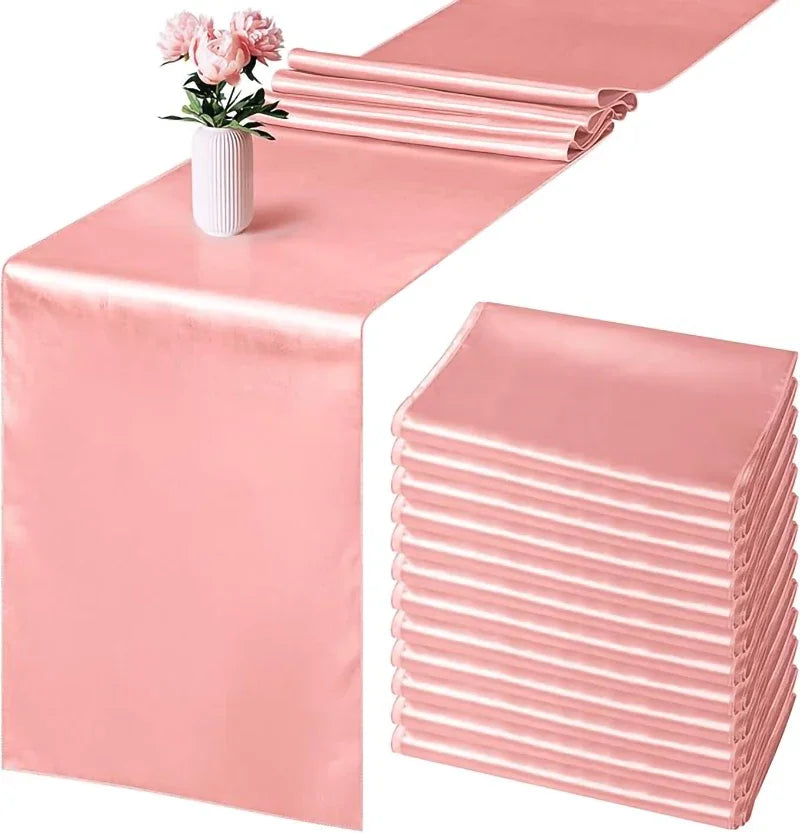 2-10PCS Satin Table Runner 30x275cm For Wedding, Party Events, Decoration, Birthday Parties ,Banquets, Decor, Graduations ,Engagements.