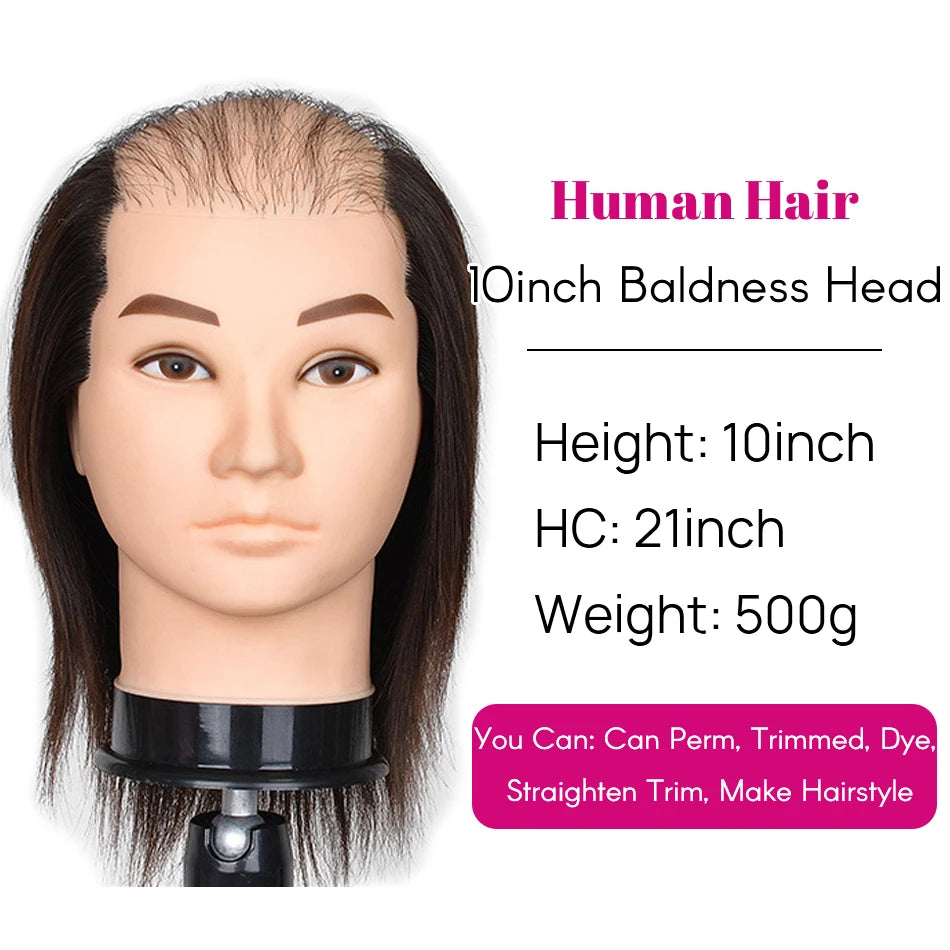 100% Real Human Hair Mannequin ,Styling Heads Cosmetology Practice Heads.