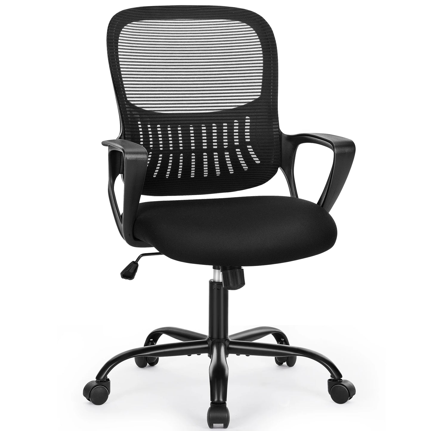Ergonomic Mesh Backrest Office Desk Chair, Adjustable Height Computer Swivel Chairs With Wheels For Home.