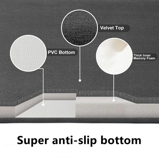 Super absorbent floor mat, anti slip coral velvet door mat