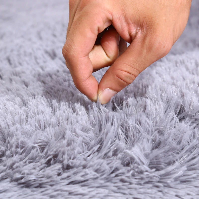Fluffy Oval Plush Carpet Extra Soft Rug For Living Room ,Sofa Area, Bedroom, Non-Slip Shaggy Floor Mat.