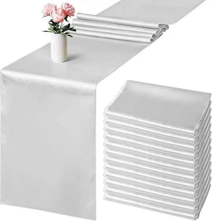 2-10PCS Satin Table Runner 30x275cm For Wedding, Party Events, Decoration, Birthday Parties ,Banquets, Decor, Graduations ,Engagements.