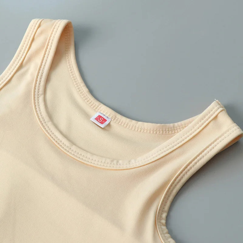 Women Flat Chest Binder, With Bandage Pullover Half Length Corset, Tank Top Lesbian Trans Underwear.