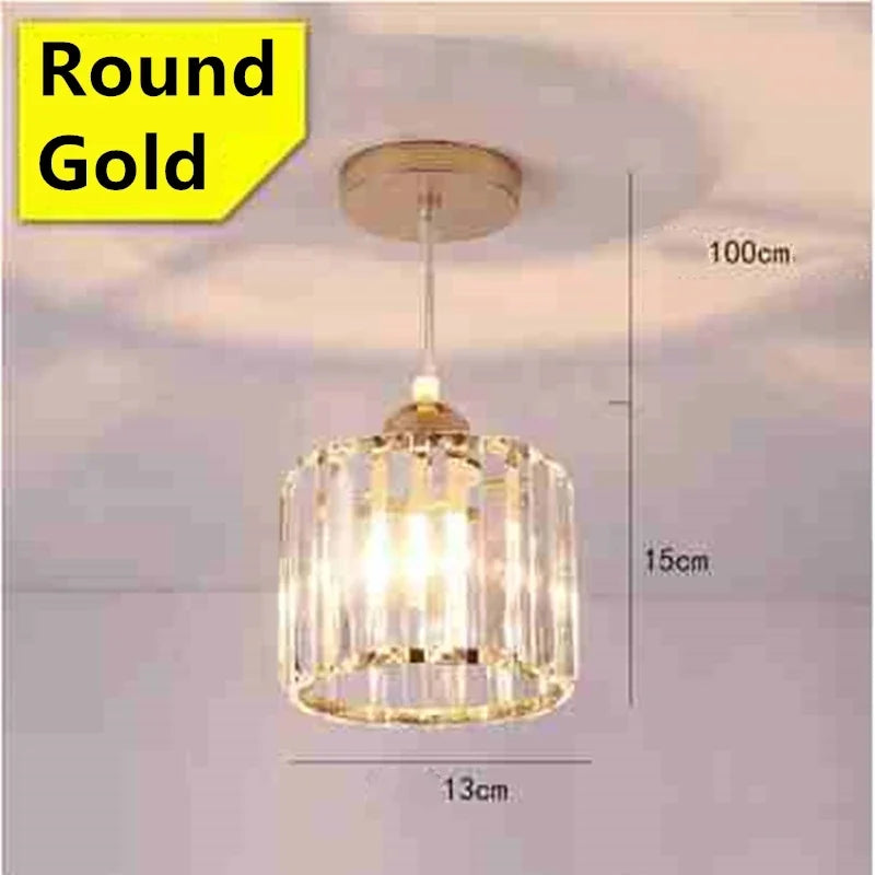 LED Creative Personality Crystal Ceiling Lamp Corridor Entrance Chandelier.