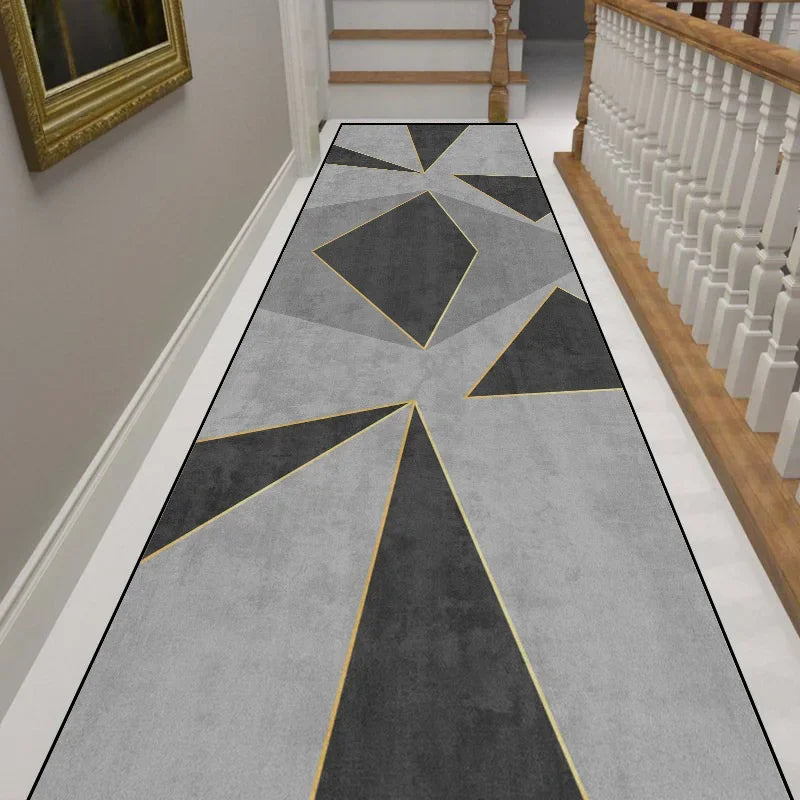 VIKAMA Nordic Simple Geometric Long Strip Carpet, Corridor Entrance Carpet, Staircase Corridor Carpet, Home Decoration.