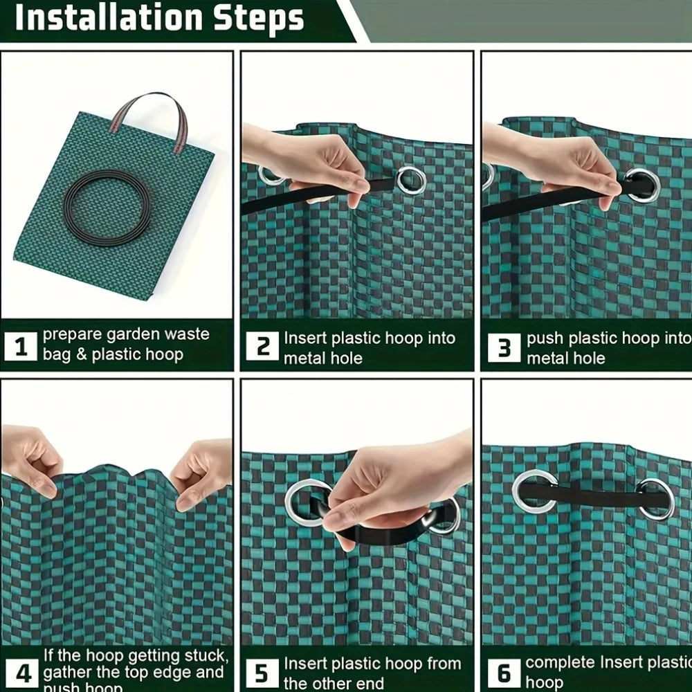 Heavy-Duty Garden Waste Bags - Reusable  Bags  Industrial Fabric and Handles