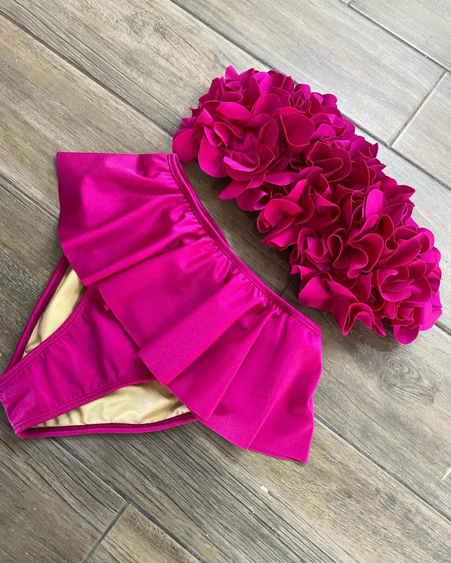 3D Flower Bikini Set  Low Waist Swimwear , Women Solid , Sexy Beach Wear Female.