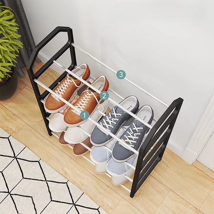 Simple Fashion Shoe Rack Trapezoidal Shoes Organizer  4-Layer