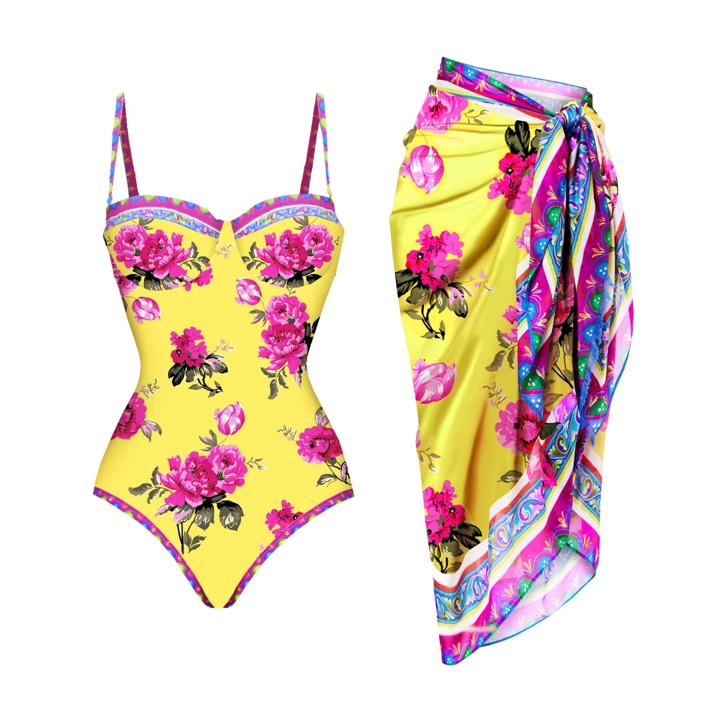 Push Up One Piece Swimsuit With Cover Up Sexy Swimwear Women 2026,Sliming Bodysuit Beachwear.