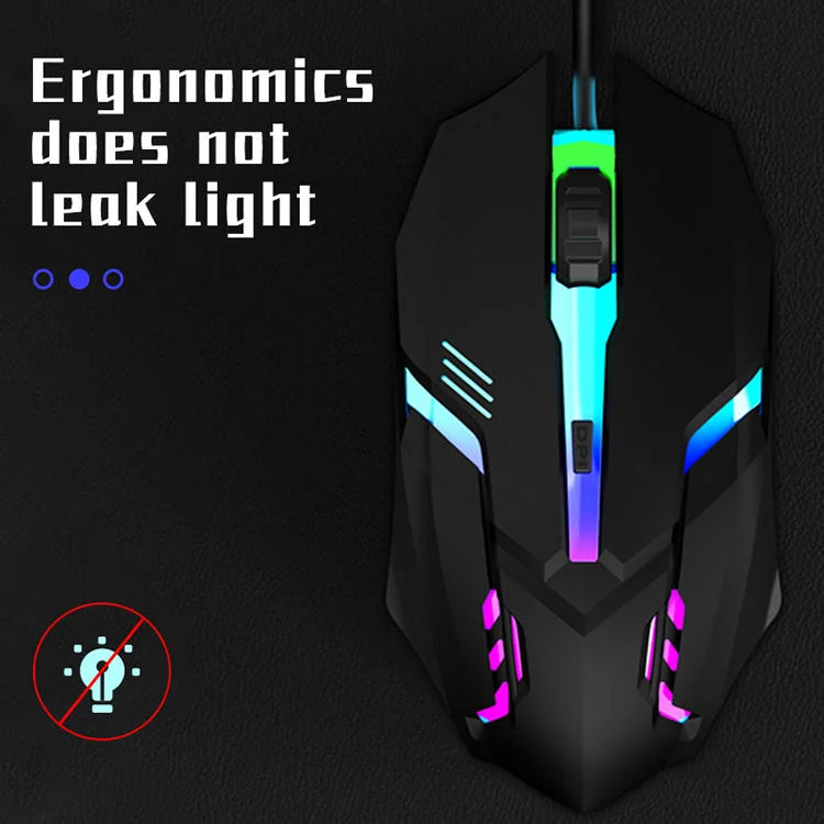 2025 Latest High-Quality Ergonomic Gaming Mouse, for Desktop, and Laptop 4-Button USB RGB Backlit Mouse