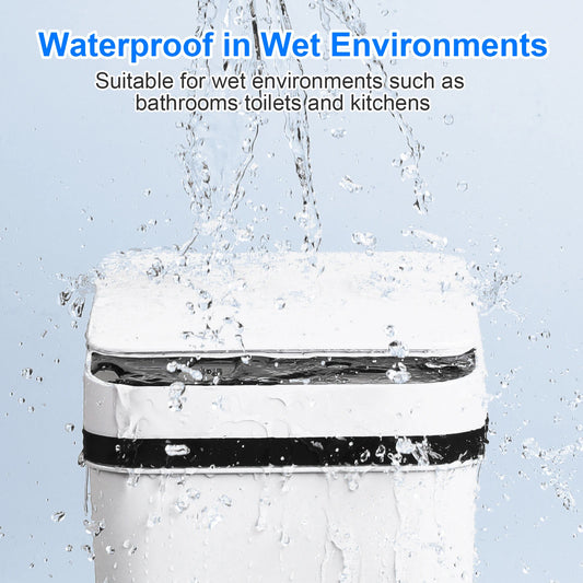 2 Pack 12L Bathroom Automatic Trash Cans  Motion Sensor