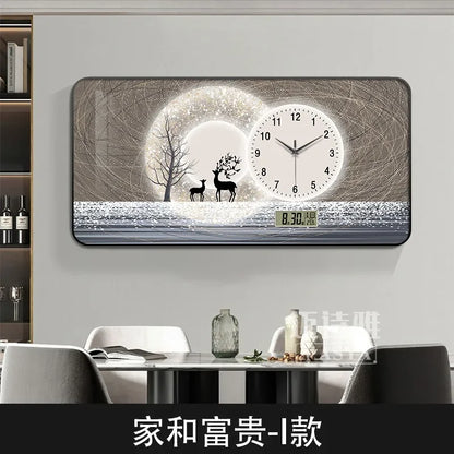 Digital Luxury Large Wall Clock, silent Timepiece,  Living Room Decorations!!