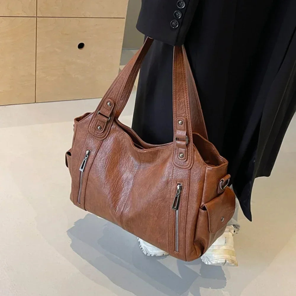Soft Interior Compartment Shoulder Bags, 2026 High Quality Contrasting Colors Bags for Women.